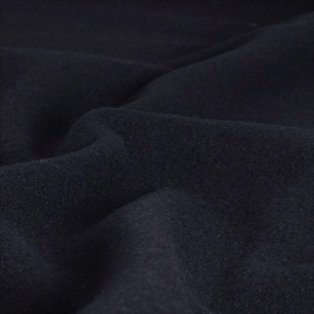 Wollwalk Walkloden aus Schurwolle schwarz